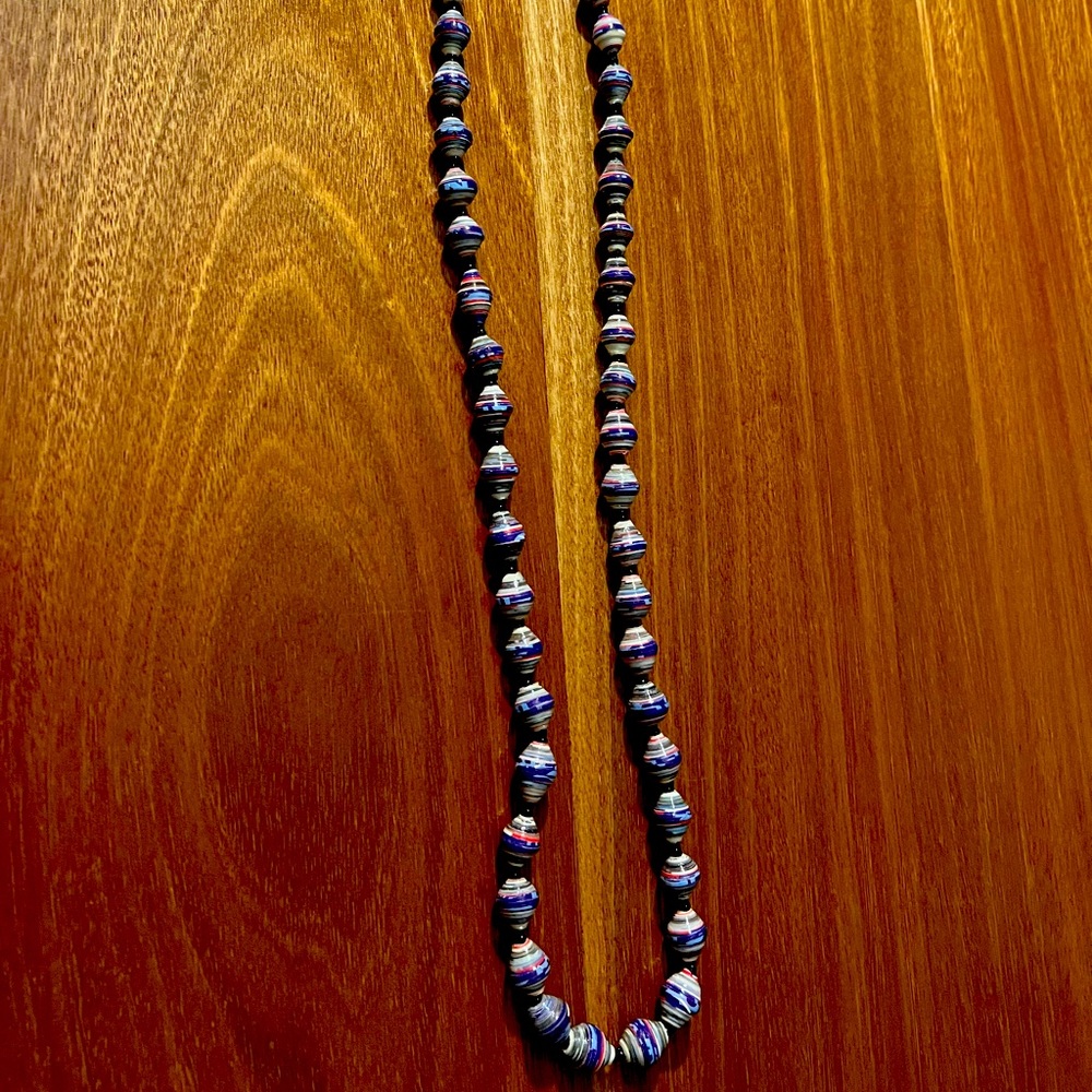Recycled Paper Bead Necklace. Beads for life